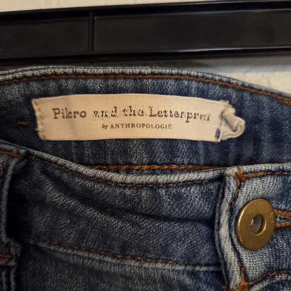 Pilcro and the Letterpress By Anthropologie Wide Blue Jeans - Picture 2 of 9